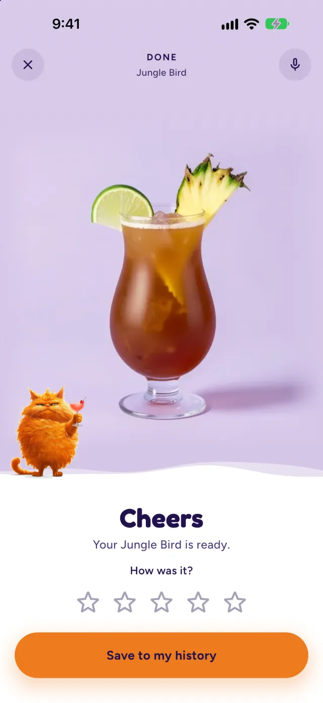 Cheers: your drink is ready, rate it
