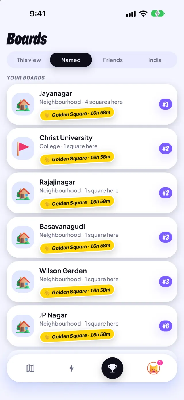 Named boards: Jayanagar, Christ University, Rajajinagar and more
