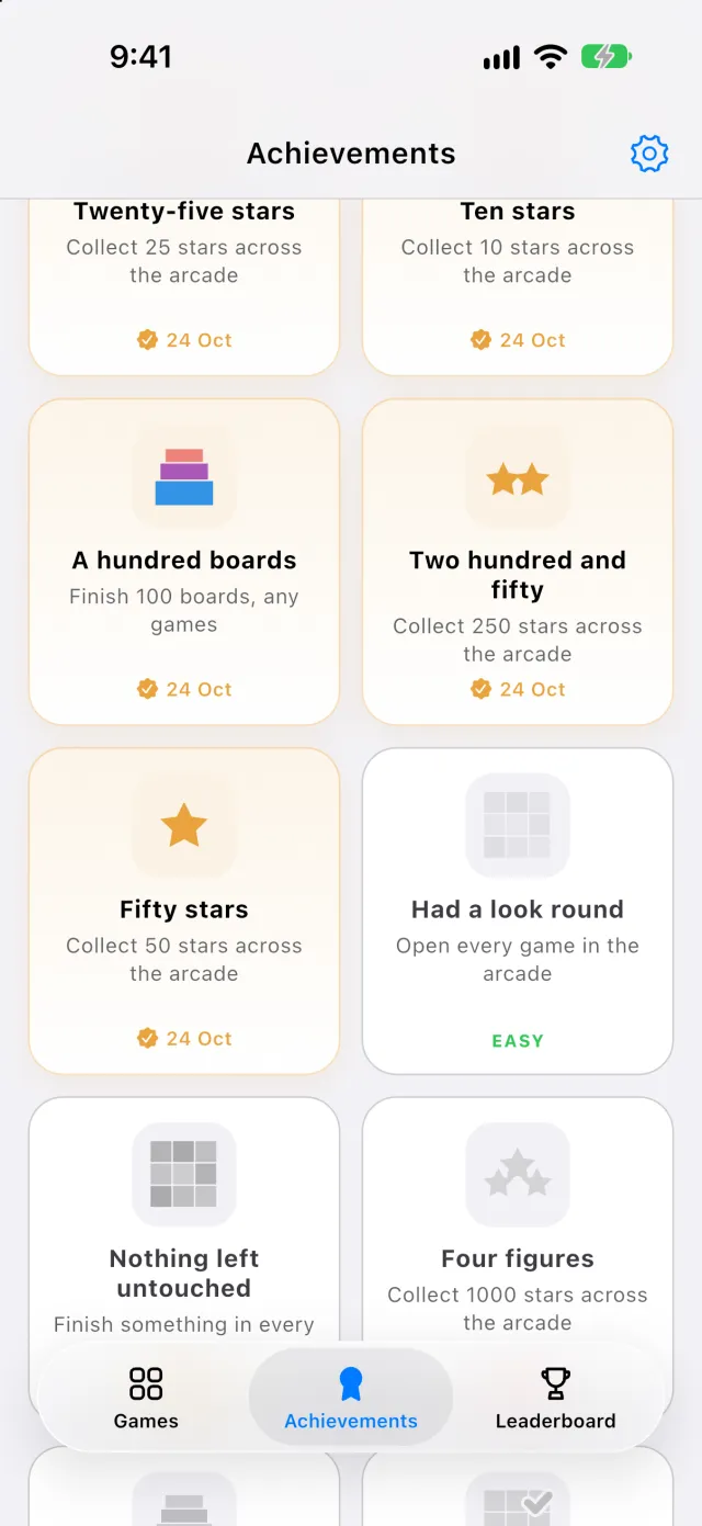 Achievements