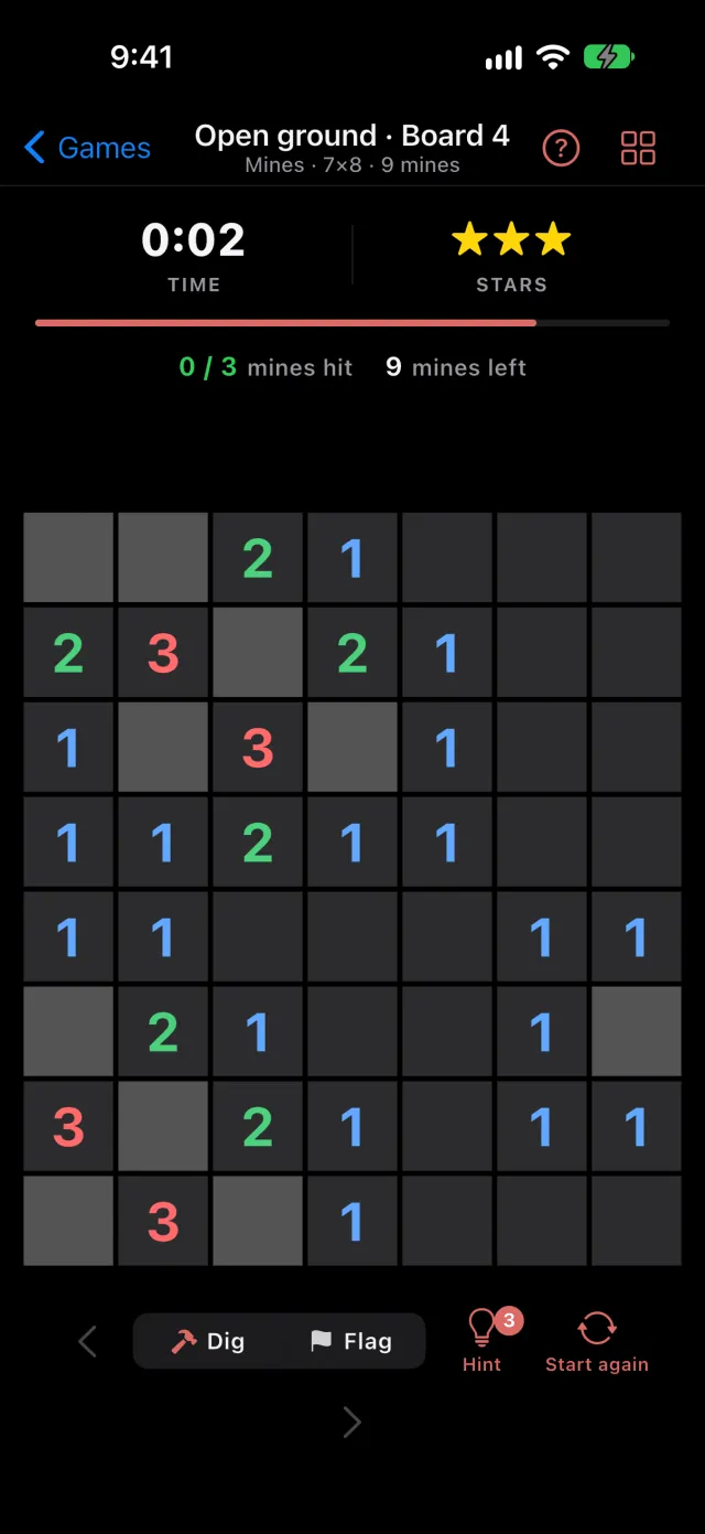 A Mines board