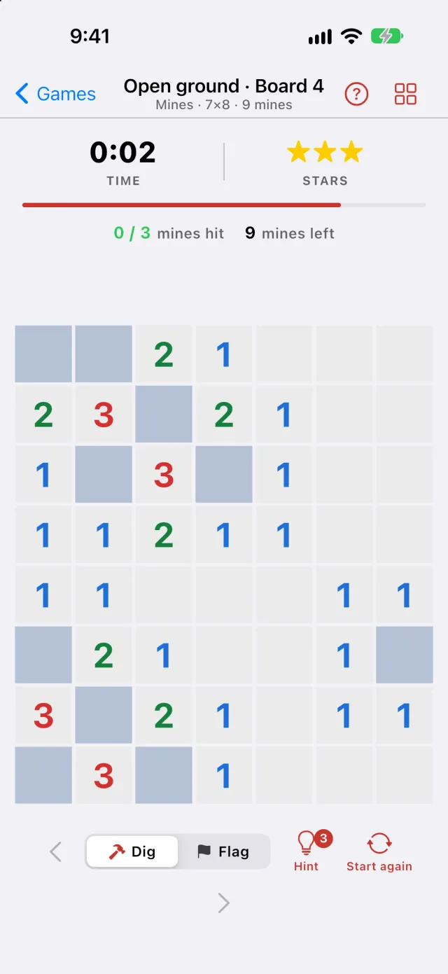 A Mines board